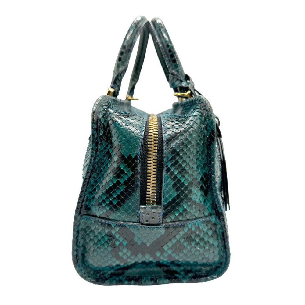 Loewe Amazona Shoulder Python Leather Bag Green - image 1